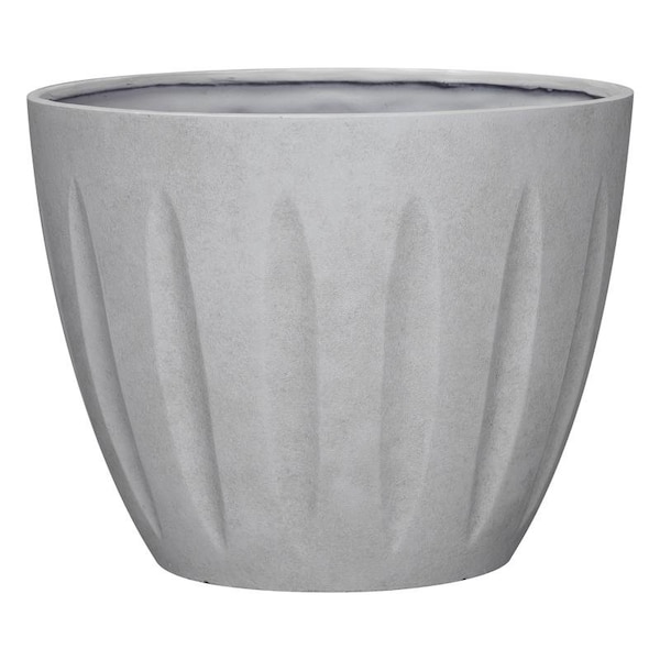 L&G Solutions L&G 13 in. H X 16 in. D Polyresin Spritzer Planter Stone PVI8016TWI - main